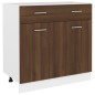 vidaXL Armario inferior madera contrachapada marrón roble 80x46x81,5cm vidaXL Armario inferior madera contrachapada marrón roble 80x46x81,5cm