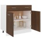 vidaXL Armario inferior madera contrachapada marrón roble 80x46x81,5cm vidaXL Armario inferior madera contrachapada marrón roble 80x46x81,5cm