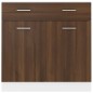 vidaXL Armario inferior madera contrachapada marrón roble 80x46x81,5cm vidaXL Armario inferior madera contrachapada marrón roble 80x46x81,5cm