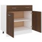 vidaXL Armario inferior madera contrachapada marrón roble 80x46x81,5cm vidaXL Armario inferior madera contrachapada marrón roble 80x46x81,5cm