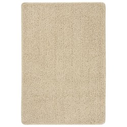vidaXL Alfombra peluda antideslizante color crema 160x230 cm