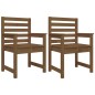 vidaXL Sillas jardín 2 unidades madera pino marrón miel 60x48x91 cm vidaXL Sillas jardín 2 unidades madera pino marrón miel 60x48x91 cm