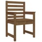 vidaXL Sillas jardín 2 unidades madera pino marrón miel 60x48x91 cm vidaXL Sillas jardín 2 unidades madera pino marrón miel 60x48x91 cm