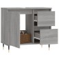 vidaXL Armario de baño madera contrachapada gris Sonoma 65x33x60 cm vidaXL Armario de baño madera contrachapada gris Sonoma 65x33x60 cm