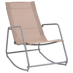 vidaXL Balancín mecedora de jardín textilene gris taupé 95x54x85 cm