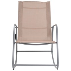 vidaXL Balancín mecedora de jardín textilene gris taupé 95x54x85 cm