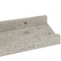 vidaXL Estantes de pared 4 unidades gris hormigón 40x9x3 cm