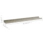 vidaXL Estantes de pared 4 unidades gris hormigón 40x9x3 cm