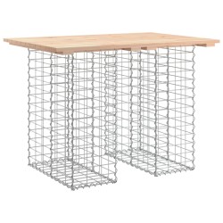 vidaXL Banco de jardín diseño gaviones madera maciza pino 100x70x72 cm