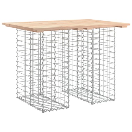 vidaXL Banco de jardín diseño gaviones madera maciza pino 100x70x72 cm