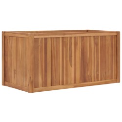 vidaXL Arriate elevado madera maciza de teca 100x50x50 cm