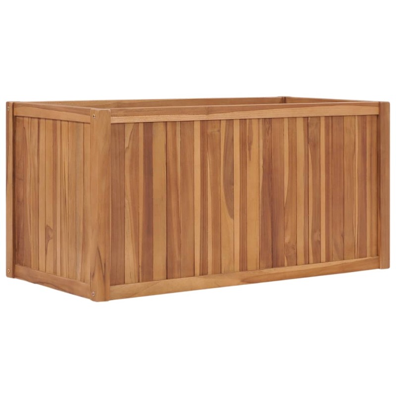 vidaXL Arriate elevado madera maciza de teca 100x50x50 cm vidaXL Arriate elevado madera maciza de teca 100x50x50 cm