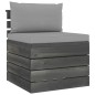 vidaXL Muebles de palés de jardín 5 piezas cojines madera maciza pino vidaXL Muebles de palés de jardín 5 piezas cojines madera maciza pino