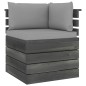 vidaXL Muebles de palés de jardín 5 piezas cojines madera maciza pino vidaXL Muebles de palés de jardín 5 piezas cojines madera maciza pino