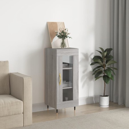 vidaXL Aparador madera de ingeniería gris Sonoma 34,5x34x90 cm