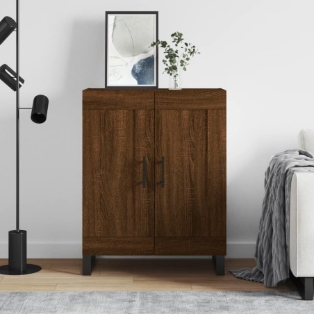 vidaXL Aparador de madera de ingeniería marrón roble 69,5x34x90 cm