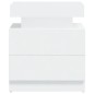 vidaXL Mesita de noche madera contrachapada blanco 45x35x52 cm