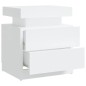 vidaXL Mesita de noche madera contrachapada blanco 45x35x52 cm