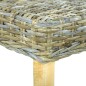vidaXL Banco de ratán kubu natural y madera maciza de mango 110 cm vidaXL Banco de ratán kubu natural y madera maciza de mango 110 cm