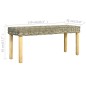 vidaXL Banco de ratán kubu natural y madera maciza de mango 110 cm vidaXL Banco de ratán kubu natural y madera maciza de mango 110 cm