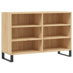 vidaXL Aparador de madera contrachapada roble Sonoma 103,5x35x70 cm