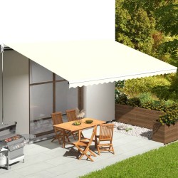 vidaXL Tela de repuesto para toldo crema 6x3,5 m