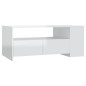 vidaXL Mesa de centro madera de ingeniería blanco brillo 102x55x42 cm vidaXL Mesa de centro madera de ingeniería blanco brillo 102x55x42 cm