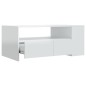 vidaXL Mesa de centro madera de ingeniería blanco brillo 102x55x42 cm vidaXL Mesa de centro madera de ingeniería blanco brillo 102x55x42 cm