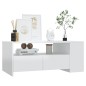 vidaXL Mesa de centro madera de ingeniería blanco brillo 102x55x42 cm vidaXL Mesa de centro madera de ingeniería blanco brillo 102x55x42 cm