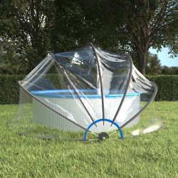 vidaXL Cúpula para piscina redonda PVC 467x234 cm
