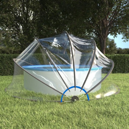 vidaXL Cúpula para piscina redonda PVC 467x234 cm