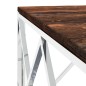 vidaXL Mesa de centro acero inoxidable y madera maciza reciclada vidaXL Mesa de centro acero inoxidable y madera maciza reciclada