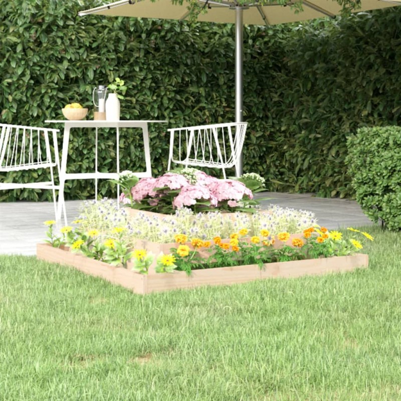 vidaXL Jardinera de madera maciza de pino 110x110x27 cm vidaXL Jardinera de madera maciza de pino 110x110x27 cm