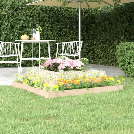 vidaXL Jardinera de madera maciza de pino 110x110x27 cm