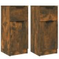 vidaXL Aparadores 2 uds madera contrachapada roble ahumado 30x30x70 cm vidaXL Aparadores 2 uds madera contrachapada roble ahumado 30x30x70 cm