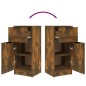 vidaXL Aparadores 2 uds madera contrachapada roble ahumado 30x30x70 cm vidaXL Aparadores 2 uds madera contrachapada roble ahumado 30x30x70 cm