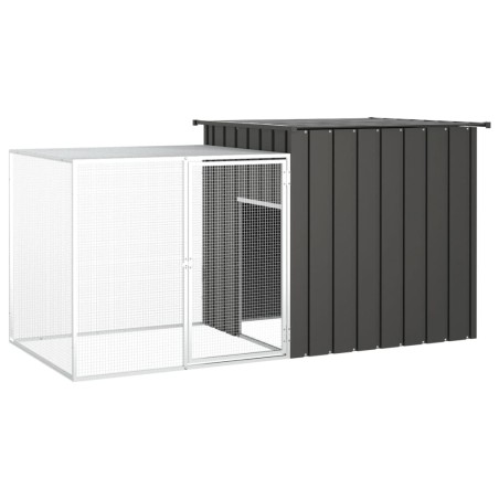 vidaXL Jaula de gallinas acero galvanizado antracita 200x91x100 cm