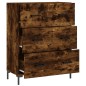 vidaXL Aparador de madera de ingeniería roble ahumado 69,5x34x90 cm vidaXL Aparador de madera de ingeniería roble ahumado 69,5x34x90 cm