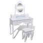 vidaXL Tocador con espejo y taburete 7 cajones blanco vidaXL Tocador con espejo y taburete 7 cajones blanco