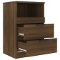 vidaXL Mesita de noche madera contrachapada color roble marrón vidaXL Mesita de noche madera contrachapada color roble marrón