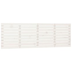 vidaXL Cabecero de cama de pared madera maciza pino blanco 206x3x63 cm