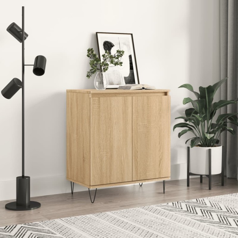 vidaXL Aparador de madera contrachapada roble Sonoma 60x35x70 cm vidaXL Aparador de madera contrachapada roble Sonoma 60x35x70 cm