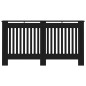 vidaXL Cubierta para radiador MDF negro 152x19x81,5 cm