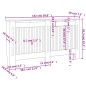 vidaXL Cubierta para radiador MDF negro 152x19x81,5 cm