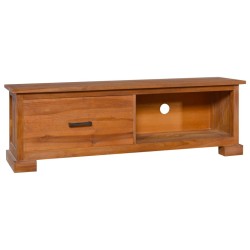 vidaXL Mueble para TV de madera de teca maciza 112x30x37 cm
