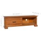 vidaXL Mueble para TV de madera de teca maciza 112x30x37 cm vidaXL Mueble para TV de madera de teca maciza 112x30x37 cm
