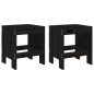 vidaXL Taburetes de jardín 2 uds madera maciza pino negro 40x36x45 cm vidaXL Taburetes de jardín 2 uds madera maciza pino negro 40x36x45 cm
