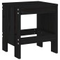 vidaXL Taburetes de jardín 2 uds madera maciza pino negro 40x36x45 cm vidaXL Taburetes de jardín 2 uds madera maciza pino negro 40x36x45 cm