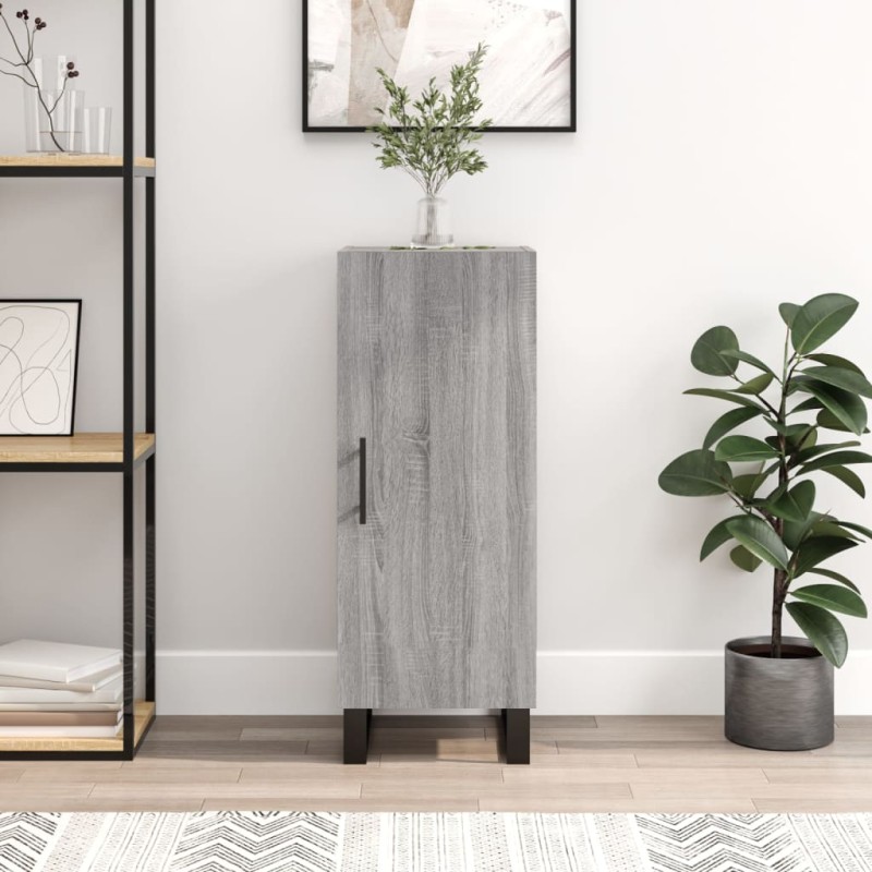 vidaXL Aparador madera de ingeniería gris Sonoma 34,5x34x90 cm vidaXL Aparador madera de ingeniería gris Sonoma 34,5x34x90 cm