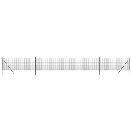 vidaXL Cerca de alambre de acero galvanizado gris antracita 1x10 m